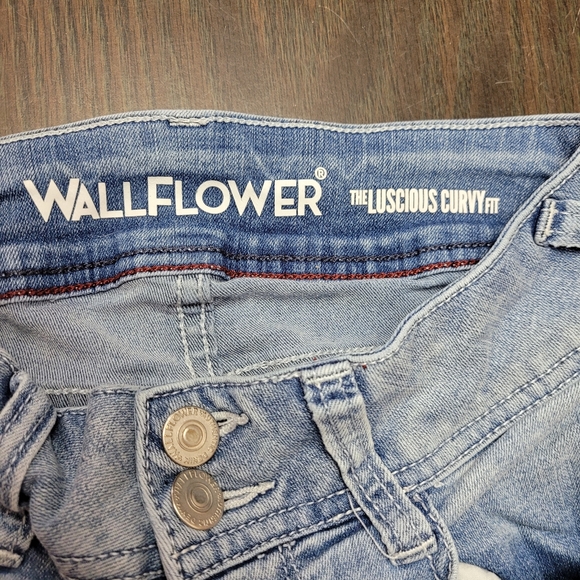 Wallflower Blue Skinny Jeans with Distressed Rips - Picture 3 of 9